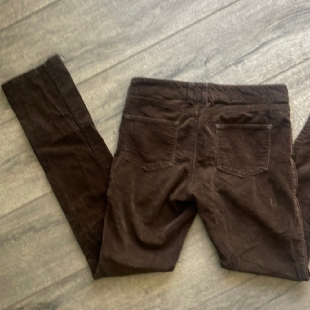 Zara Pants Zara basic size 4 chocolate brown velvet pants